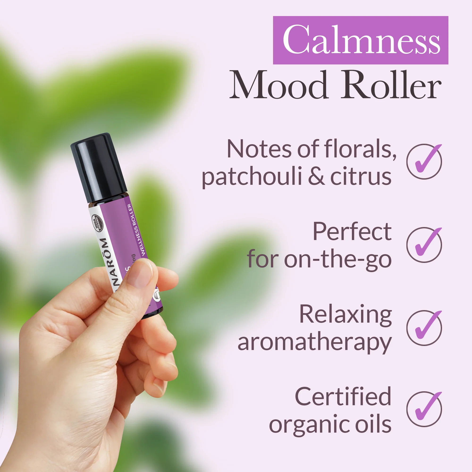 Calmness Mood Roller Essential Oil Wellness Blend - Bio - Image 4