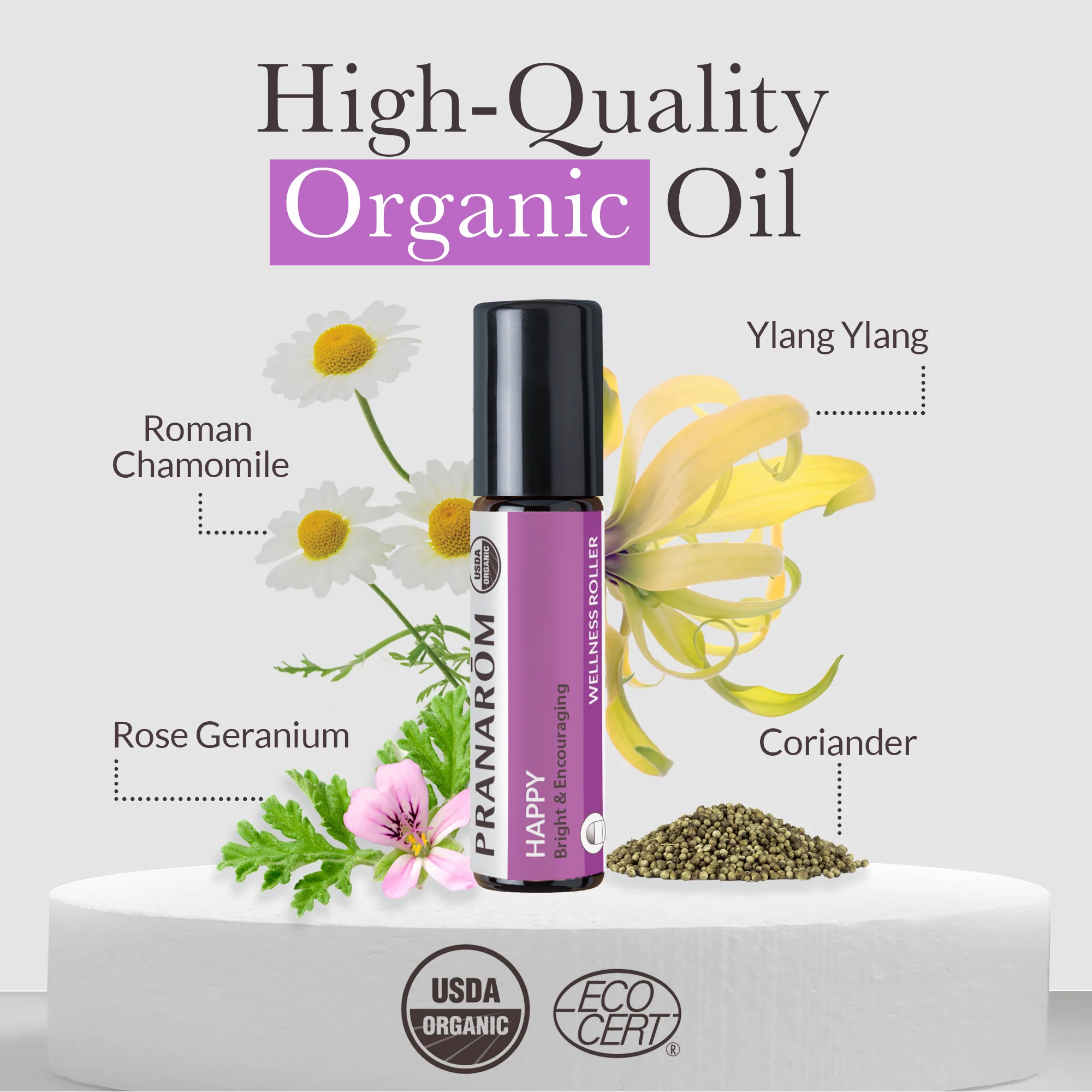 Happy Mood Roller Essential Oil Wellness Blend - Bio - Image 3